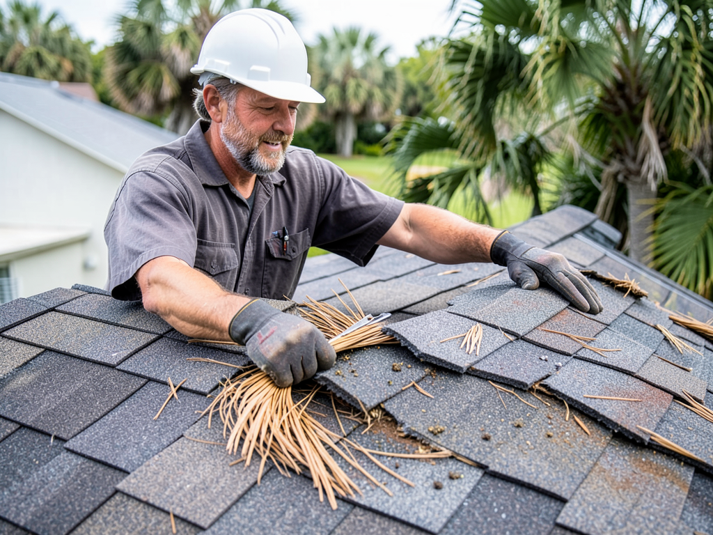 How heavy palm fronds damage your shingles in dana