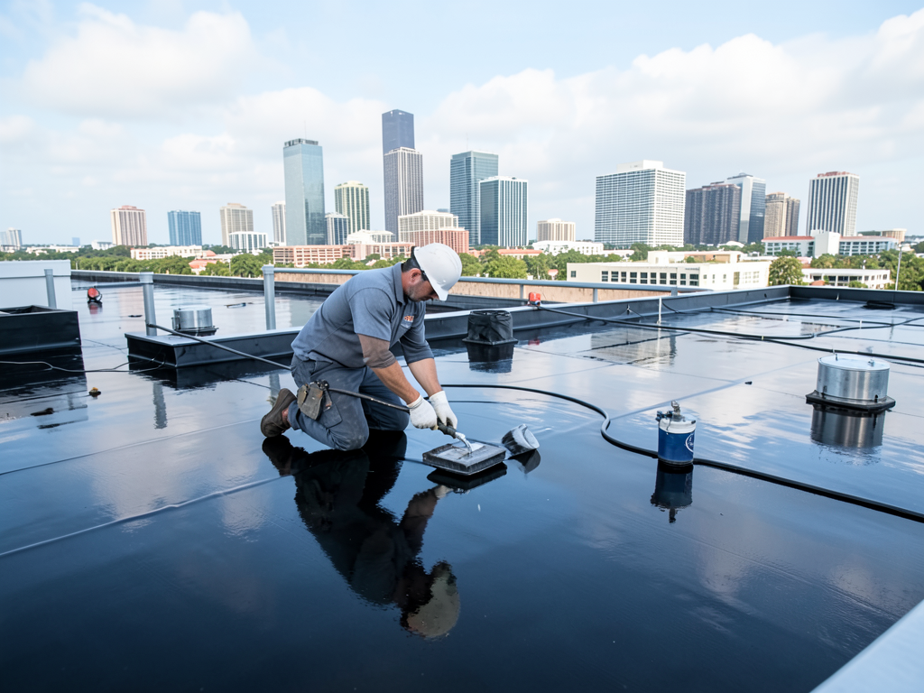 Professional waterproofing for commercial rooftop